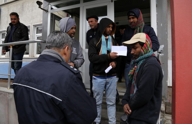Erzurum'da göçmen operasyonu